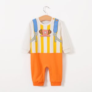 New cartoon pattern bag fart short-sleeved anime romper baby romper