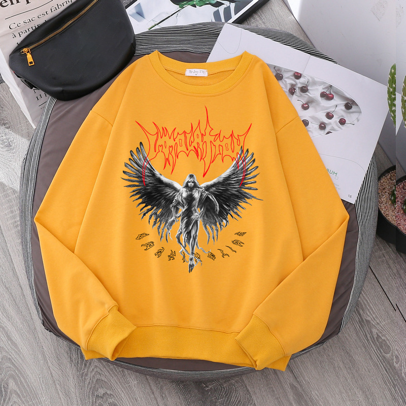AliExpress wish cross-border new long-sleeved round neck loose street dark Harajuku fleece Y2K sweater - Image 11