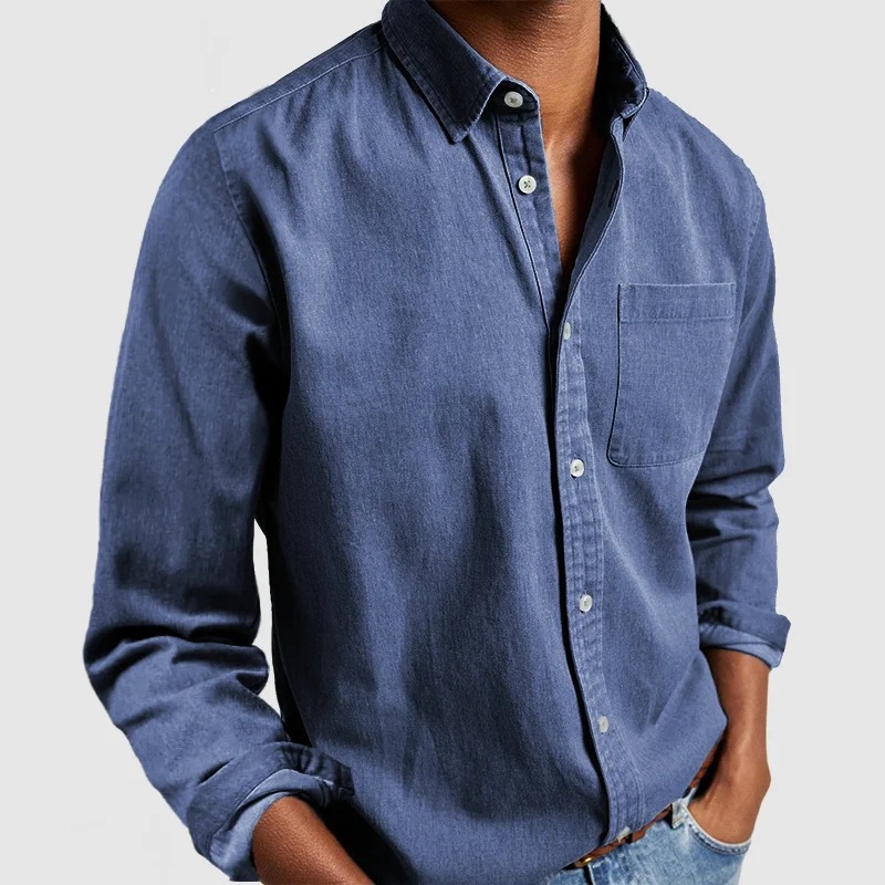 2024 Cross-border Foreign Trade E-commerce New Amazon Independent Station Men's Shirt New Long Sleeve Lapel Men's Shirt - Image 11