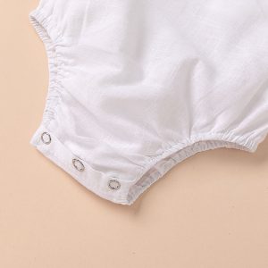 New ins Korean version of infant short-sleeved jumpsuit bag fart clothing male and female baby summer dress triangle romper climbing clothing