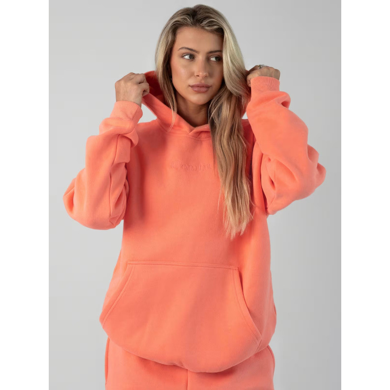2026 European and American cross-border high-quality spring and autumn new TK Amazon solid color casual sports hoodie set for men and women. - Image 9