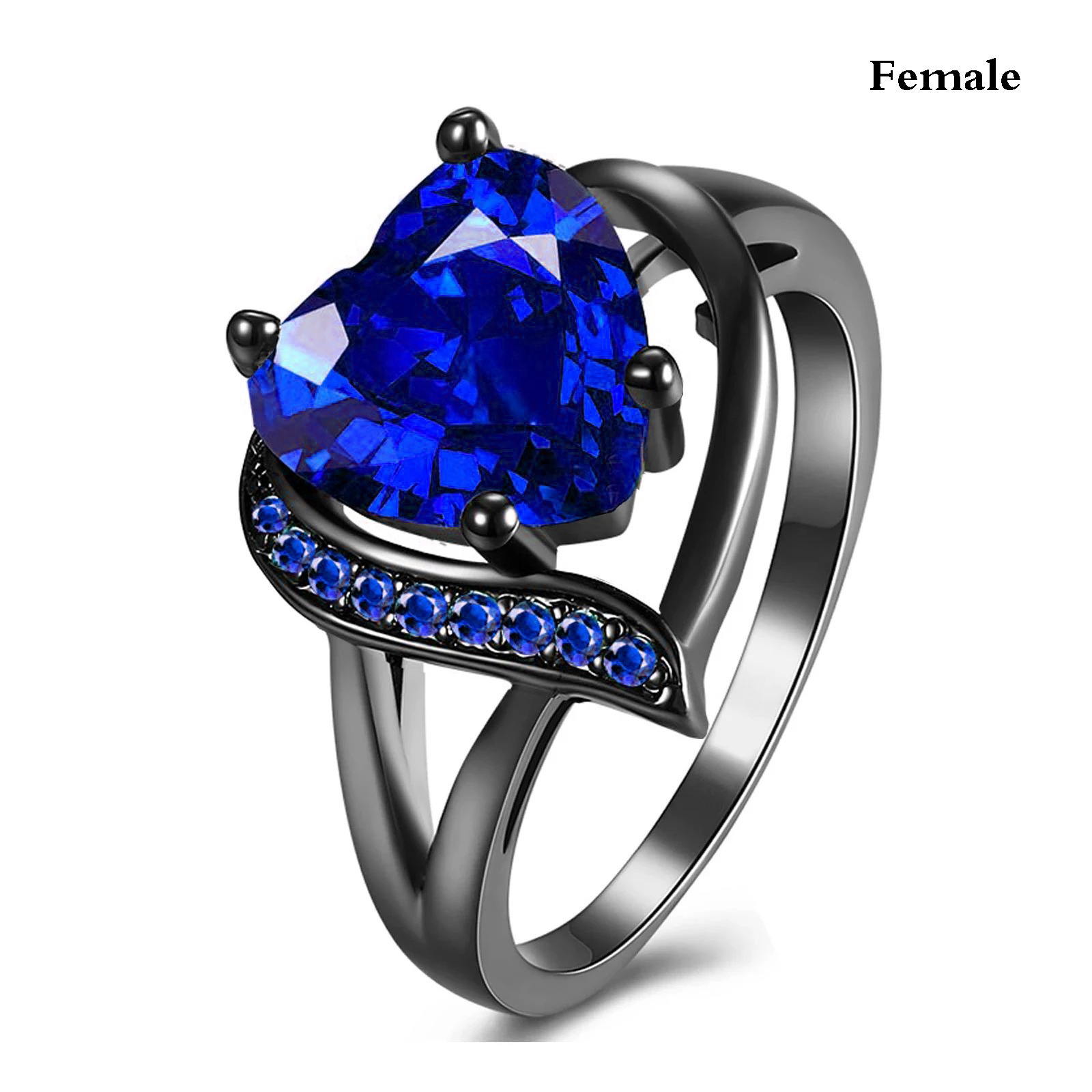 Hot-selling cross-border e-commerce products: fashionable red and blue gemstone women's rings, European and American style stainless steel dragon pattern men's couple rings. - Image 16