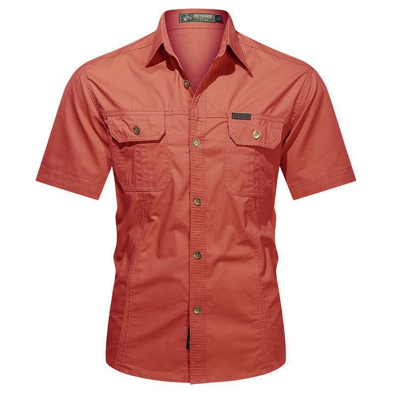 2024 Spring and Autumn New Shirt Men's Long Sleeve Cotton Casual Solid Color Shirt Middle-aged and Young Worker Slim Jacket - Image 6
