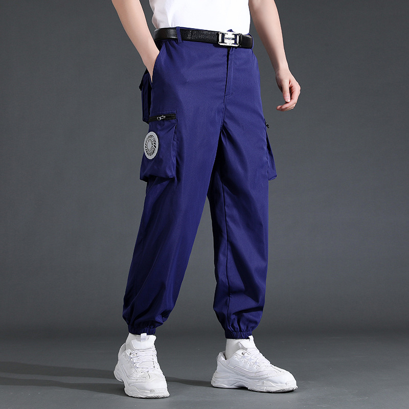 Cross-border summer fan pants, air-conditioning work pants, fishing cooling and heat-proof pants, wear-resistant outdoor work pants, factory direct sales. - Image 4