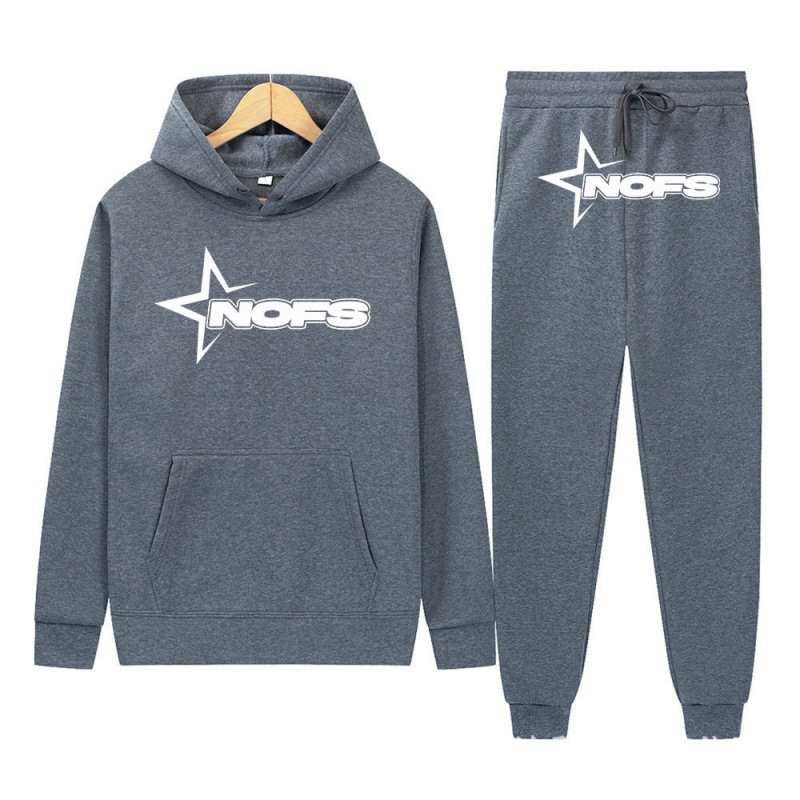 2024 Y2K new NOES hoodie set sweatshirt two-piece gothic punk rock clothing streetwear - Image 25