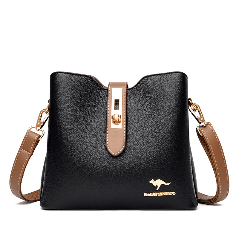 Bag women's bag new style 2021 Messenger shoulder bag women hit color fashion women's bucket bag women Europe and America one piece dropshipping - Image 3