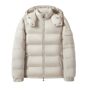 M brand national standard cross-border outdoor workwear, reversible, warm down jacket, men's and women's shiny hooded coat, puffer jacket.