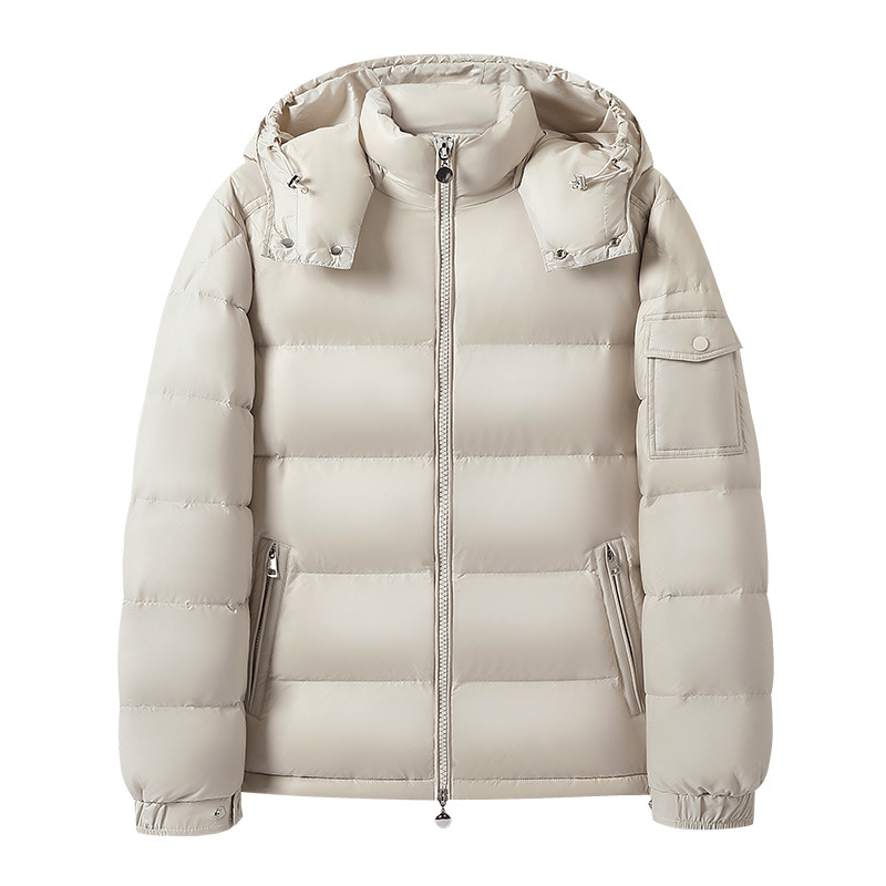M brand national standard cross-border outdoor workwear, reversible, warm down jacket, men's and women's shiny hooded coat, puffer jacket.