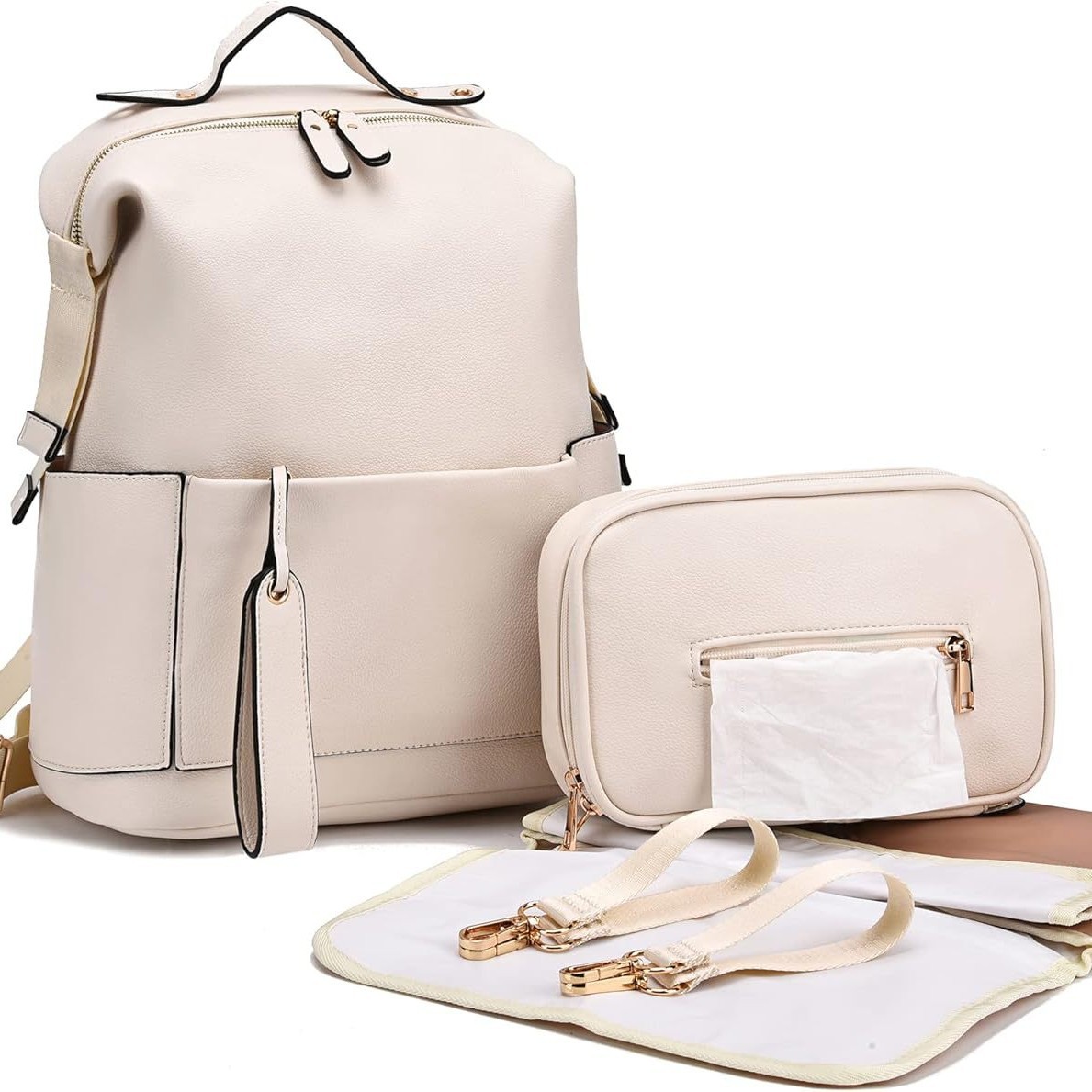 New folding mummy bag with large capacity, multi-function, leisure, fashion, waterproof, outdoor mother and baby bag - Image 5