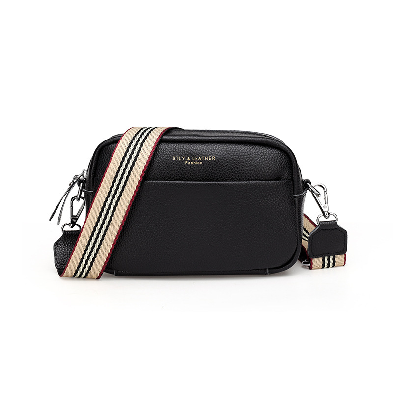 Cross-border leather women's bag wholesale 2023 new trendy fashion simple one-shoulder Messenger bag first layer cowhide small square bag - Image 7