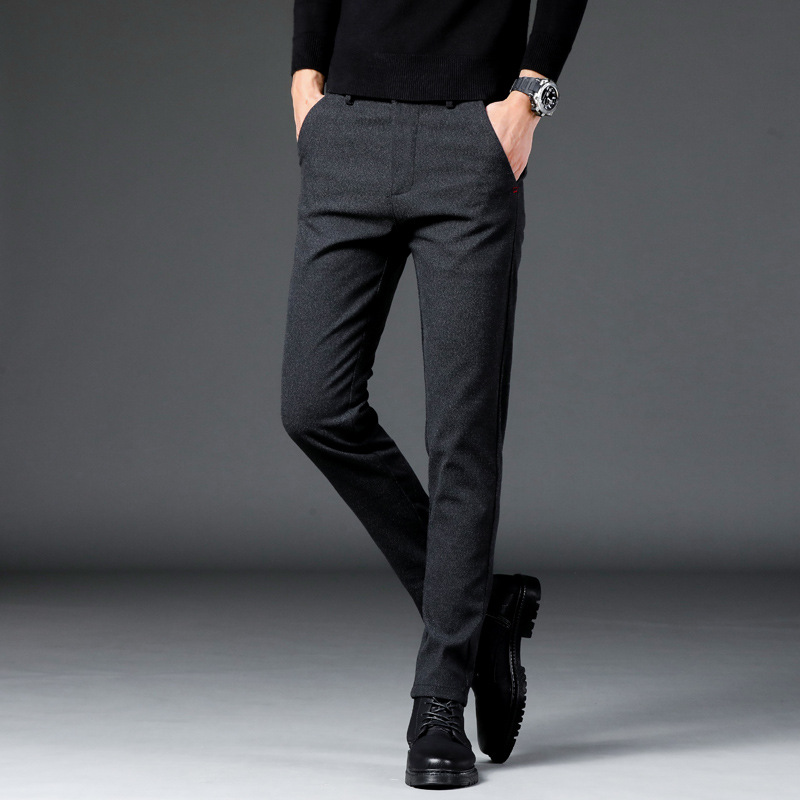 Sanded casual pants men 9038 men's trendy and fashionable versatile sports pants loose straight slim casual pants - Image 2