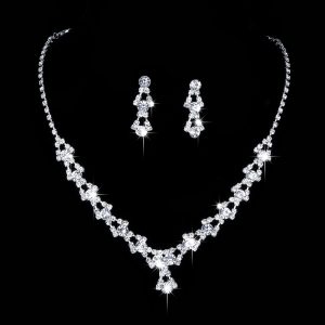 Crystal Necklace, Earring and Bracelet Set