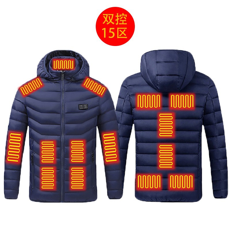 New hot-selling cross-border winter heating cotton clothes, smart constant temperature cold-proof electric heating clothes, USB heating cotton clothes - Image 10