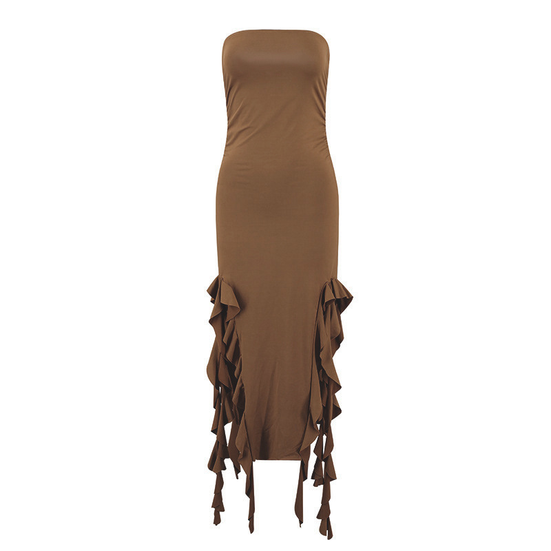 2023 European and American style summer new cross-border hot product one-shoulder jellyfish lace dress sexy hottie ur women's clothing - Image 15