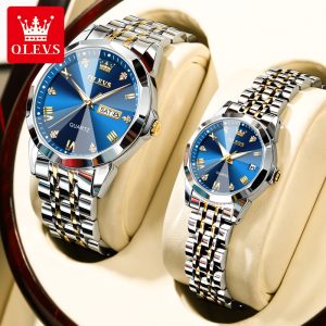A dropshipping Oris brand watch fashion elegant double calendar waterproof quartz watch couple men and women watches