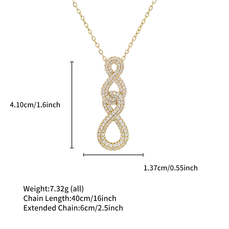 Xuping Jewelry's new fashionable and niche design artificial gemstone number necklace pendant exudes a light luxury temperament. - Image 6