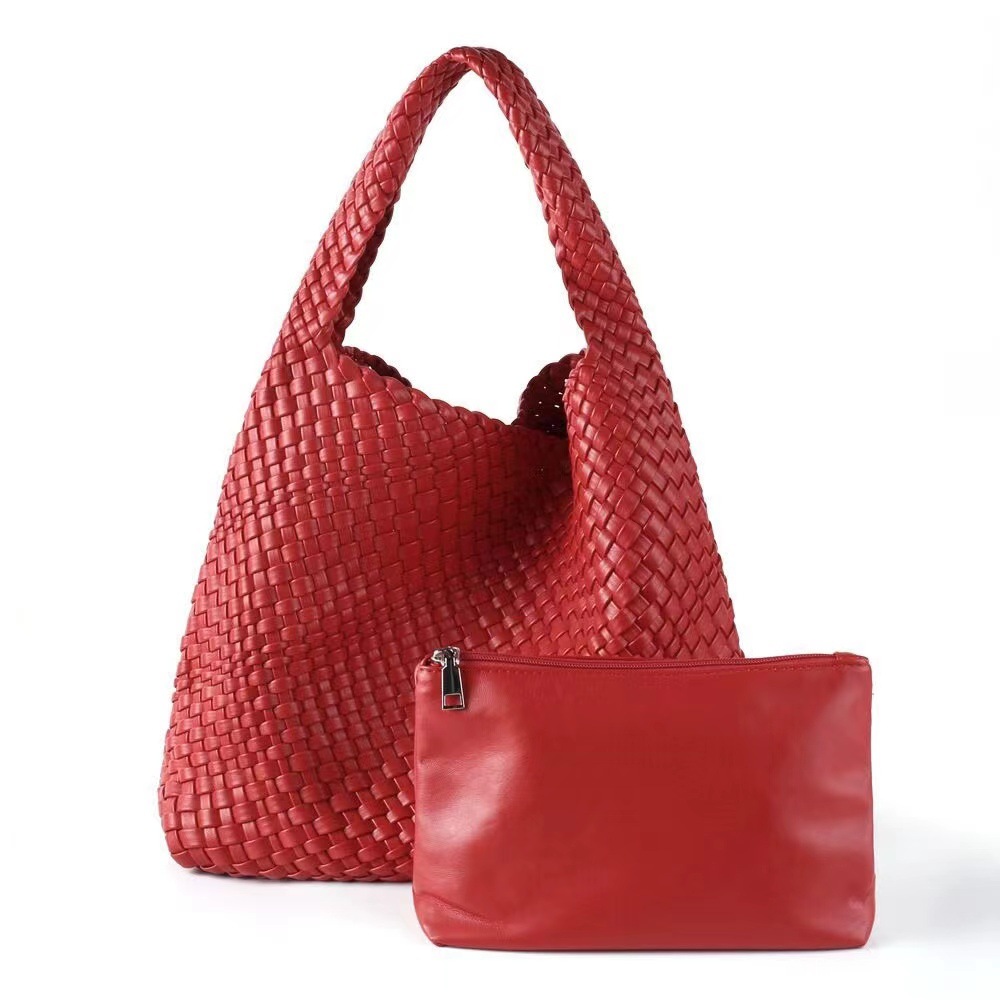 2024 new high-end hand-woven bag large-capacity shoulder tote bag underarm bag bucket bag mother-and-child bag trend - Image 19