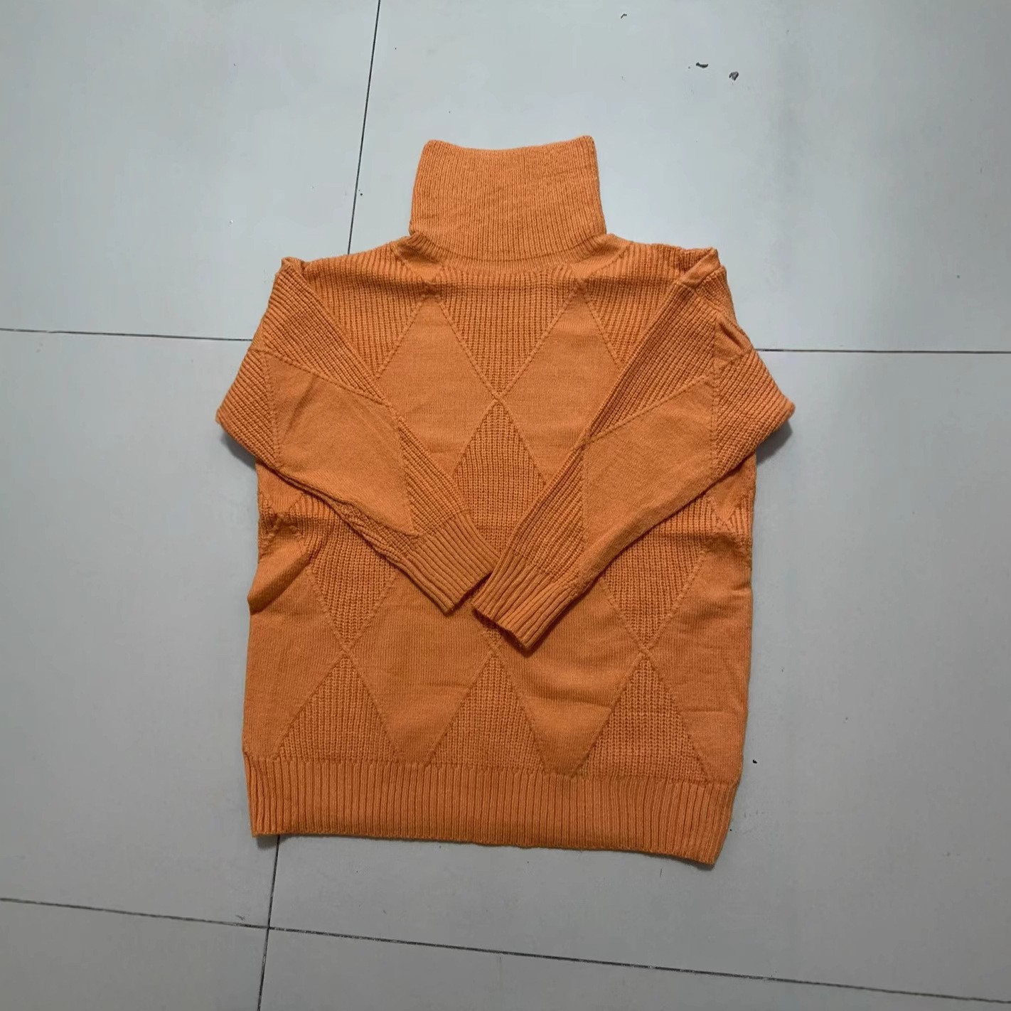 Turtleneck sweater for women 2024 new autumn and winter stitching thickened loose outer wear sweater knitted sweater inner wear bottoming shirt - Image 8