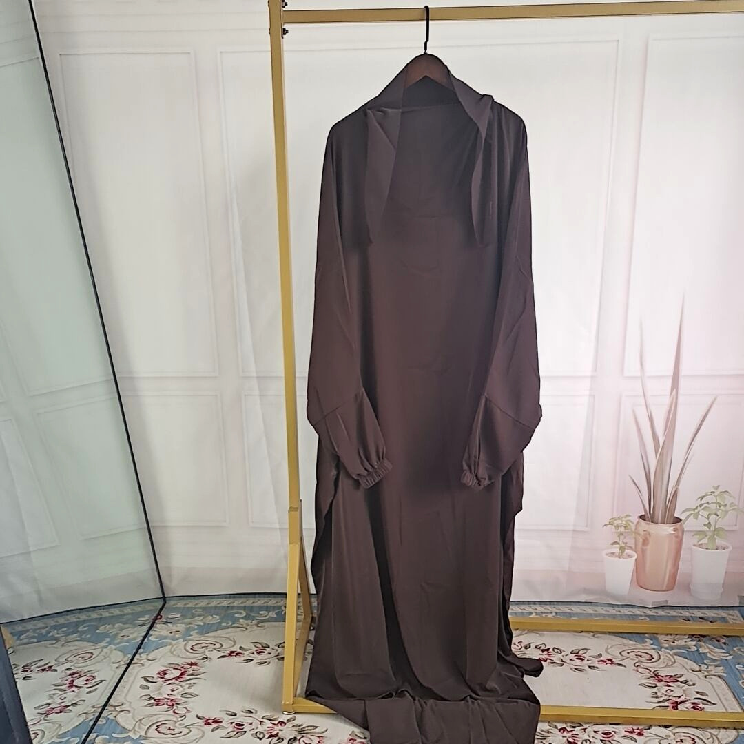 AliExpress Amazon women's dress abaya Europe and the United States Dubai Turkey one-piece prayer dress P102 - Image 10