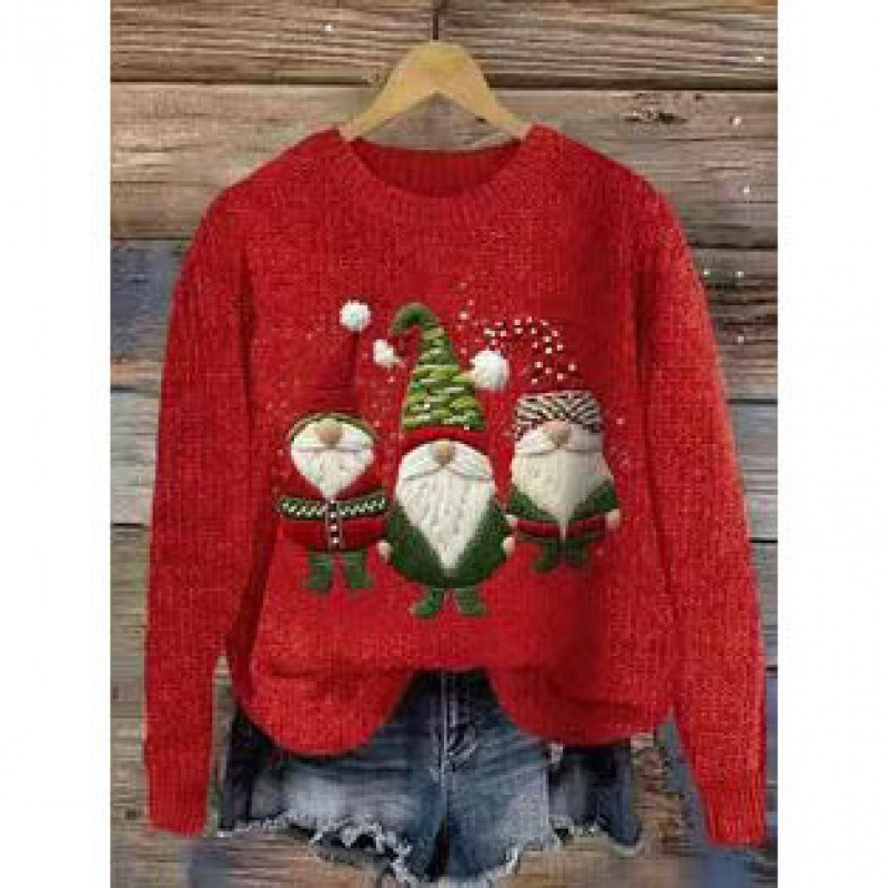 2026 Spring/Autumn New European and American Style Women's 3D Digital Print Casual Fashion Round Neck Faux Sweater/Sweatshirt - Image 15