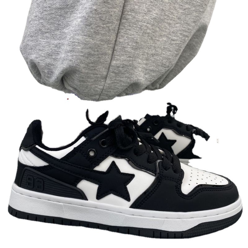 National trend contrasting color meteor moral training shoes autumn ins style student trend breathable casual couple white shoes - Image 6