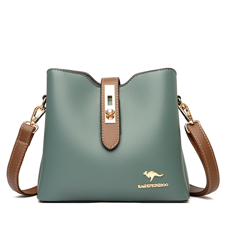 Bag women's bag new style 2021 Messenger shoulder bag women hit color fashion women's bucket bag women Europe and America one piece dropshipping - Image 7