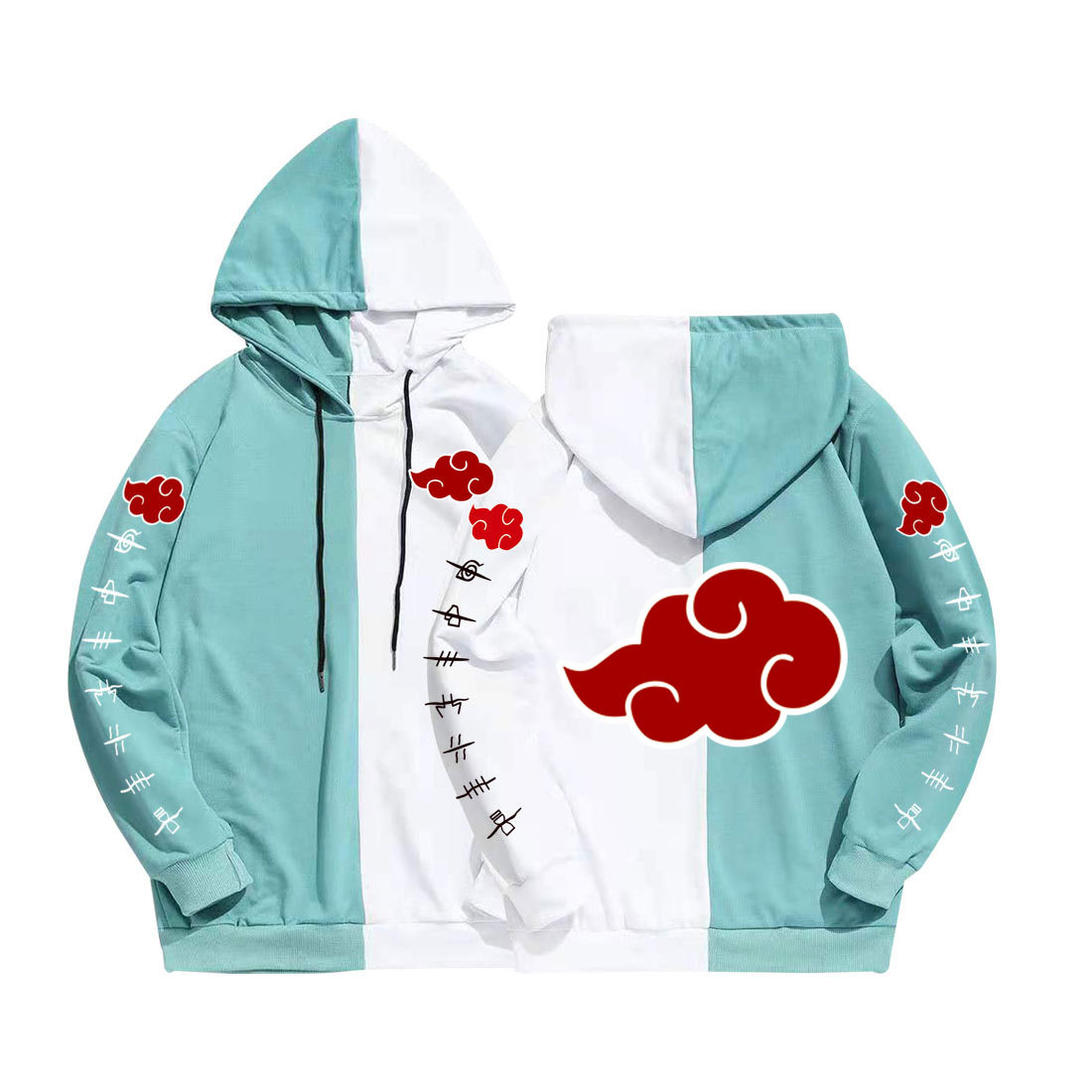 Cross-border spring and autumn tide brand Naruto thin section Naruto Xiao organization sweater loose men's and women's splicing hooded jacket - Image 5