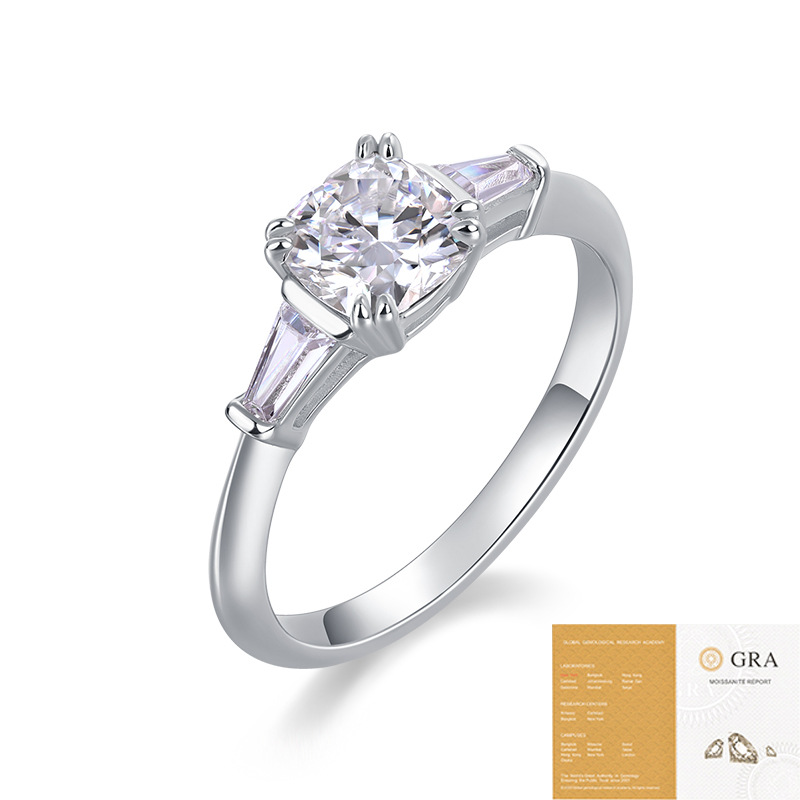 S925 Sterling Silver Guardian Ring, Moissanite Closed-Cut Ring, Hot Selling on Cross-Border TikTok, Factory Direct Wholesale. - Image 11