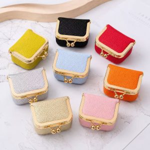 New mini coin purse, earrings, rings, necklaces, jewelry box, coin purse, portable storage bag