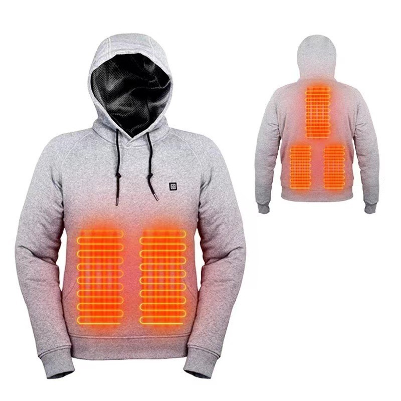 European and American cross-border Amazon independent station USB heating sweatshirt electric heating warm hooded sweatshirt casual men and women's clothing - Image 4