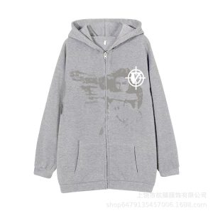 2022 Amazon Girl Gunner Zipper Sweater AliExpress Hot Selling American Cardigan Sweater Casual Trend Hoodie