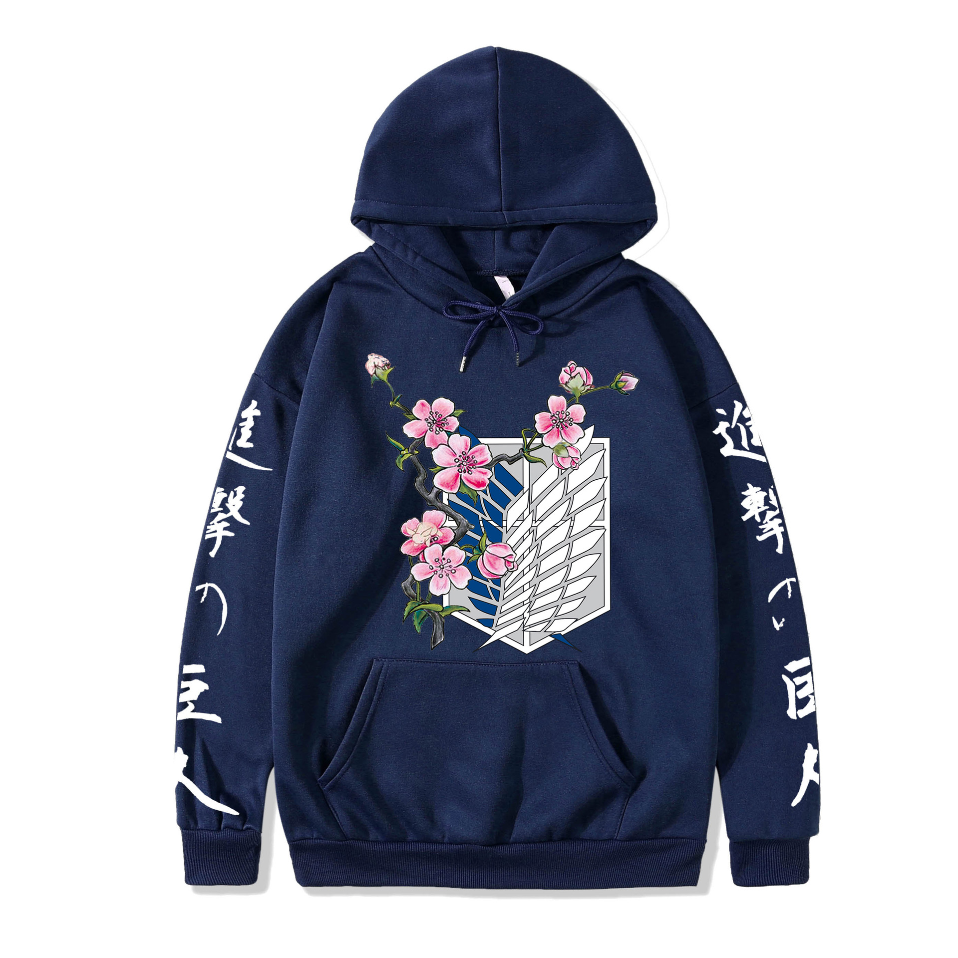 2021 couples wear autumn and winter new popular anime attack giant series illustration loose casual hooded sweater women - Image 8