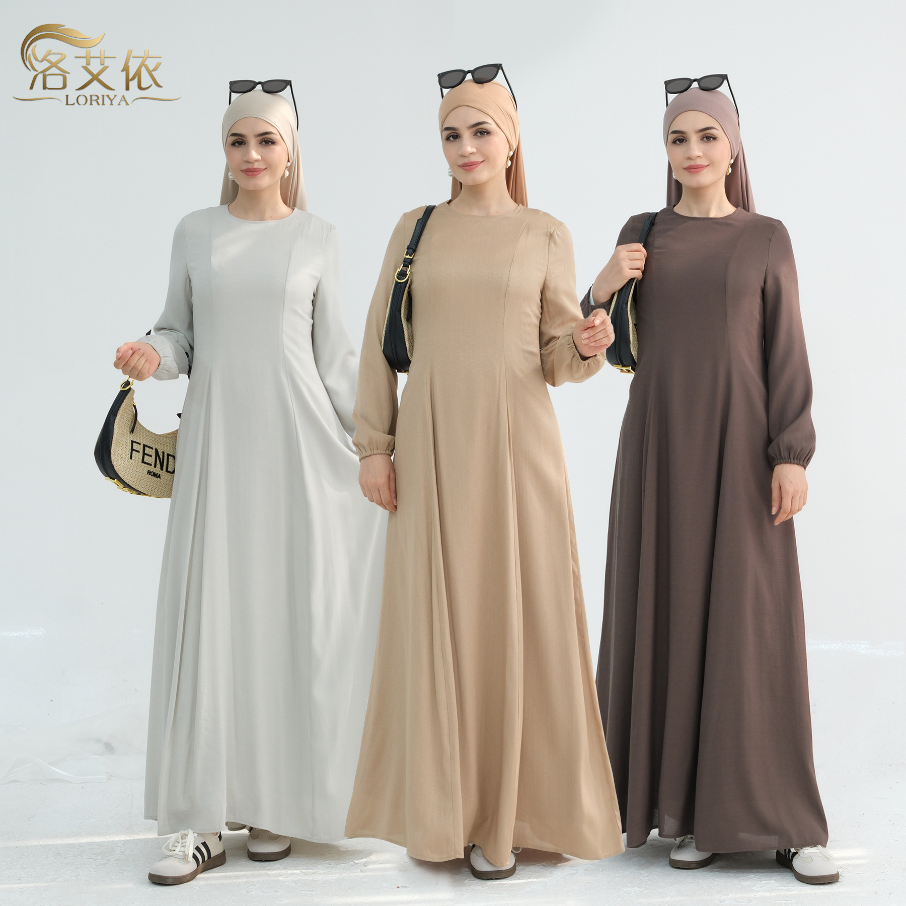 2025 Loriya European, American, Middle Eastern, Dubai double-layered dress with lining LR932