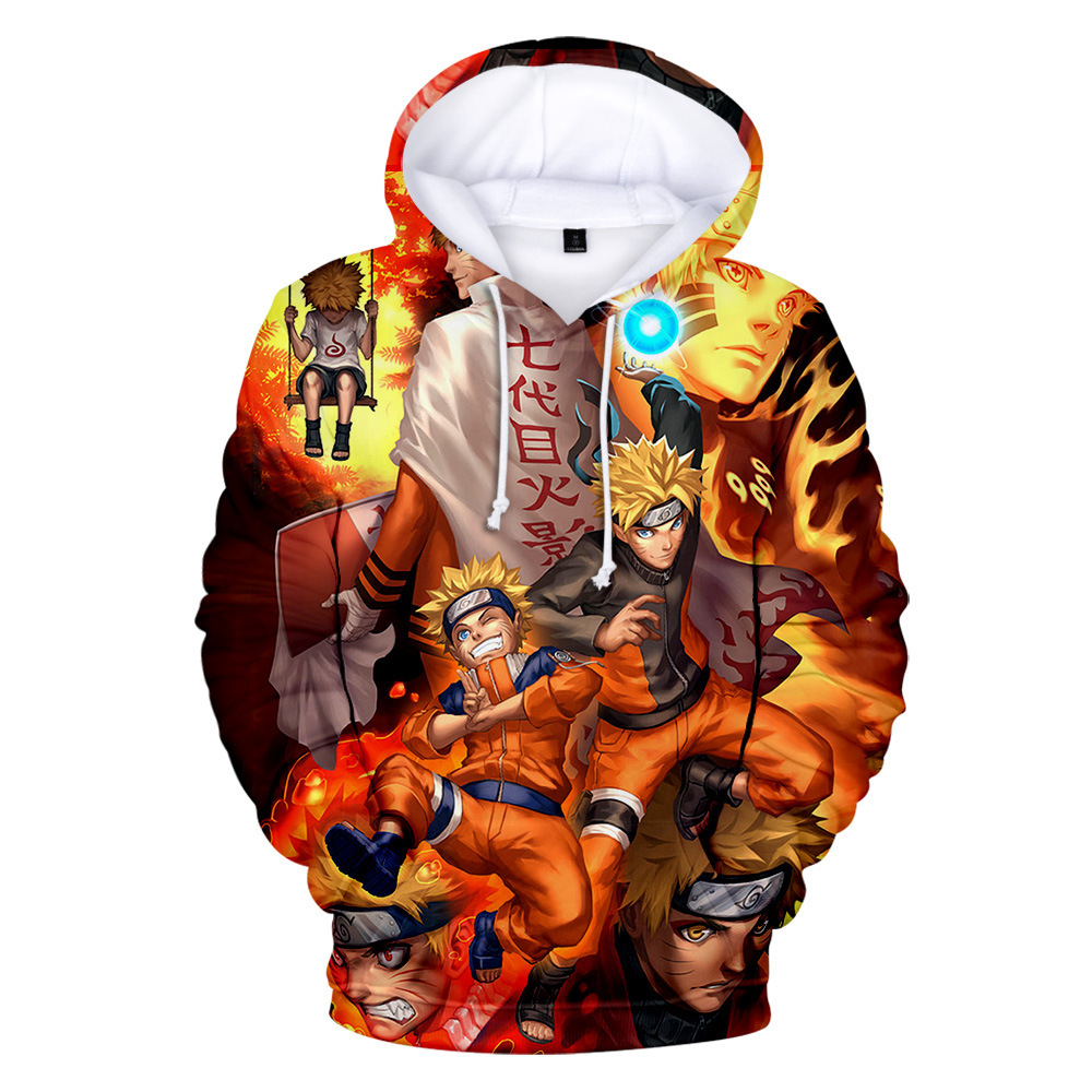 3D digital Naruto character double-layered hooded sweatshirt for men - Image 7