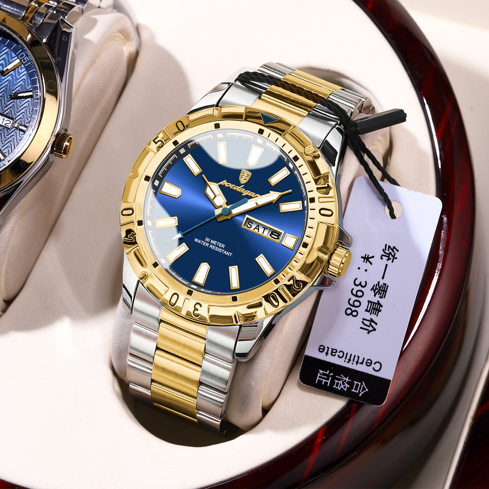 Swiss brand's new luxury men's watch, a super luminous quartz wristwatch, is a hot-selling item for live streaming and export, available for dropshipping. - Image 9