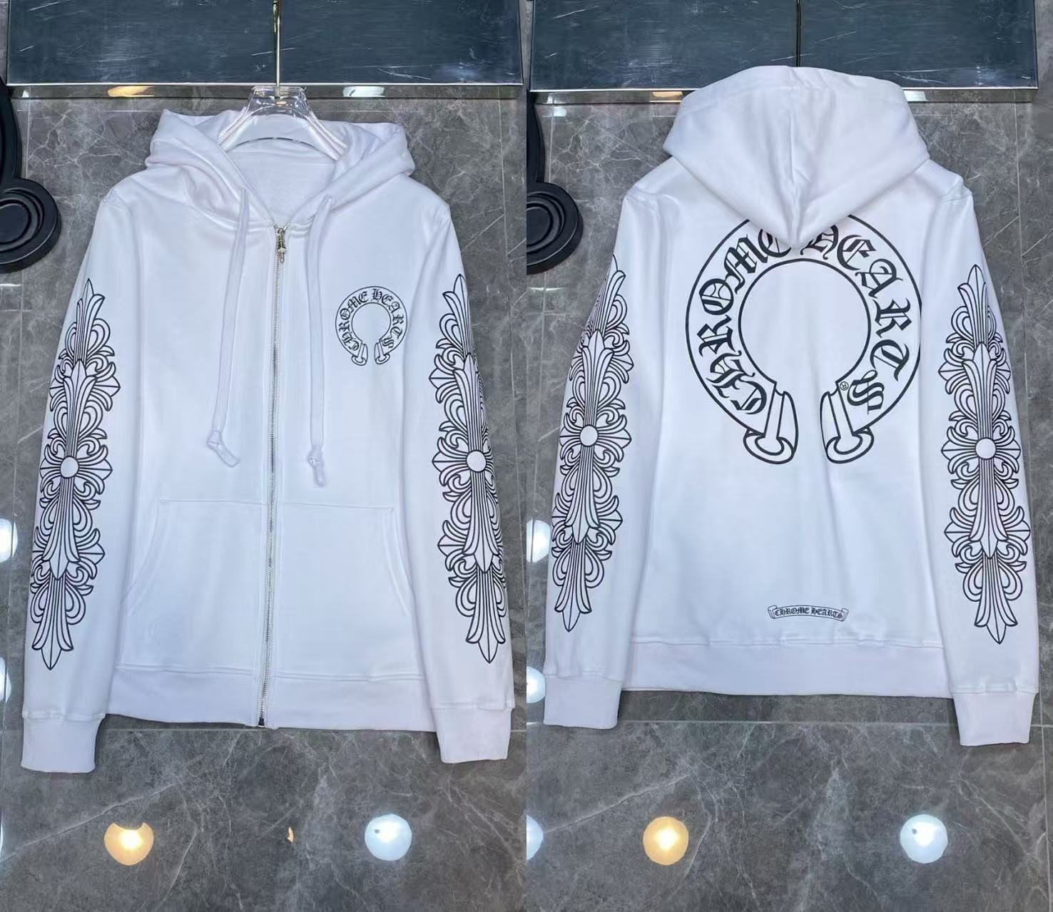 2026 New Cross-Border CH Hoodie Cross Horseshoe Couple Zipper Hooded Sweatshirt Jacket Trendy Brand 30/1 - Image 10