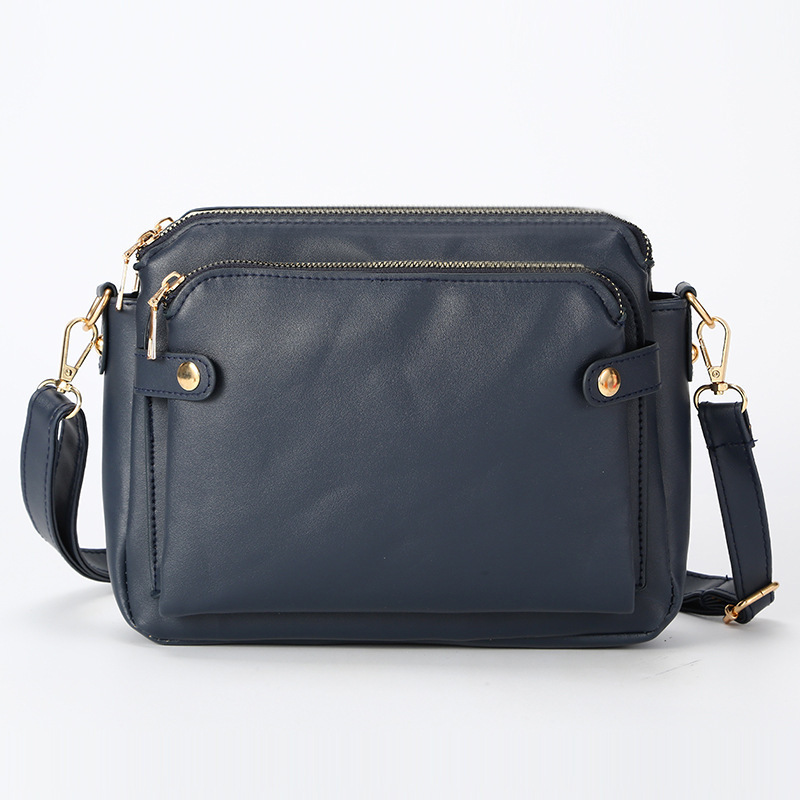 Three Layer Leather Crossbody Shoulder Three Layer Leather Crossbody Shoulder Cross Border - Image 5