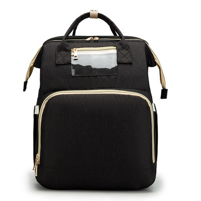 Factory cross-border new upgraded folding bed mommy bag portable multi-functional double-shoulder mother backpack mother and baby bag bed - Image 19