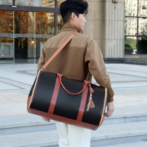Cross-border luggage, foldable suit travel bag, men's travel bag, large capacity women's PU gym bag, functional bag