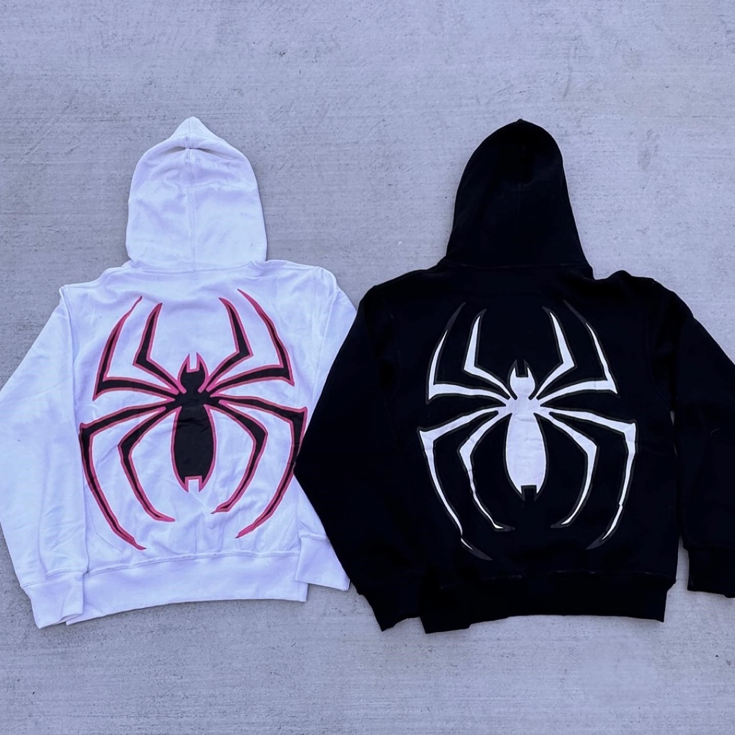 2023 European and American Dark Sweatshirts Men and Women Hoodies Goth Couples Harajuku Large Size Spider Print Zipper Sweatshirts - Image 2