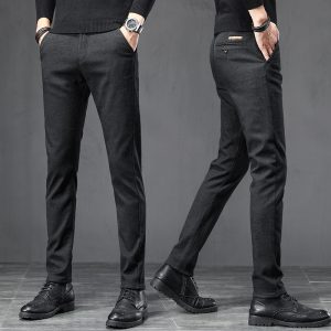 Hot-selling fashion autumn and winter casual pants for men Korean style slim-fitting pants for men with oblique pockets wholesale