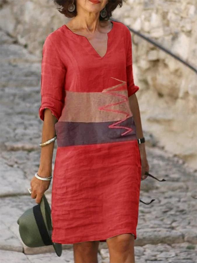 2022 Autumn New Women's Clothes Amazon Best Sellers in Europe and America Explosive Styles Personalized Printed Fashion Loose Plus Size Dresses - Image 3