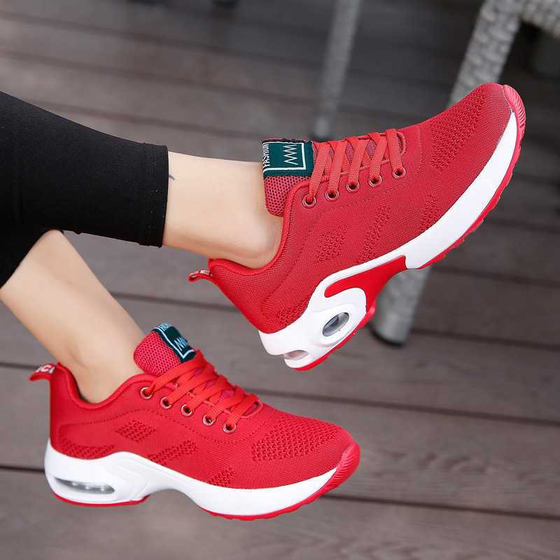 2024 new air cushion shoes casual running shoes flying woven sports shoes Korean version student mesh women's shoes 1727 cross-border - Image 3