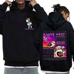 Hot sale Kanye West Graduation Bear Hip Hop print Hoodie