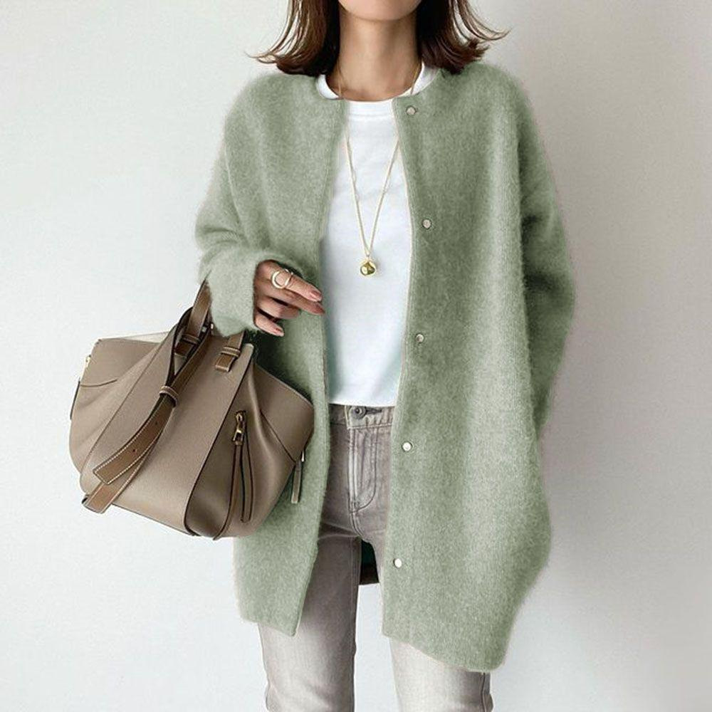 9 colors in stock 2024 autumn new super soft knitted jacket slim design niche loose jacket for women - Image 19