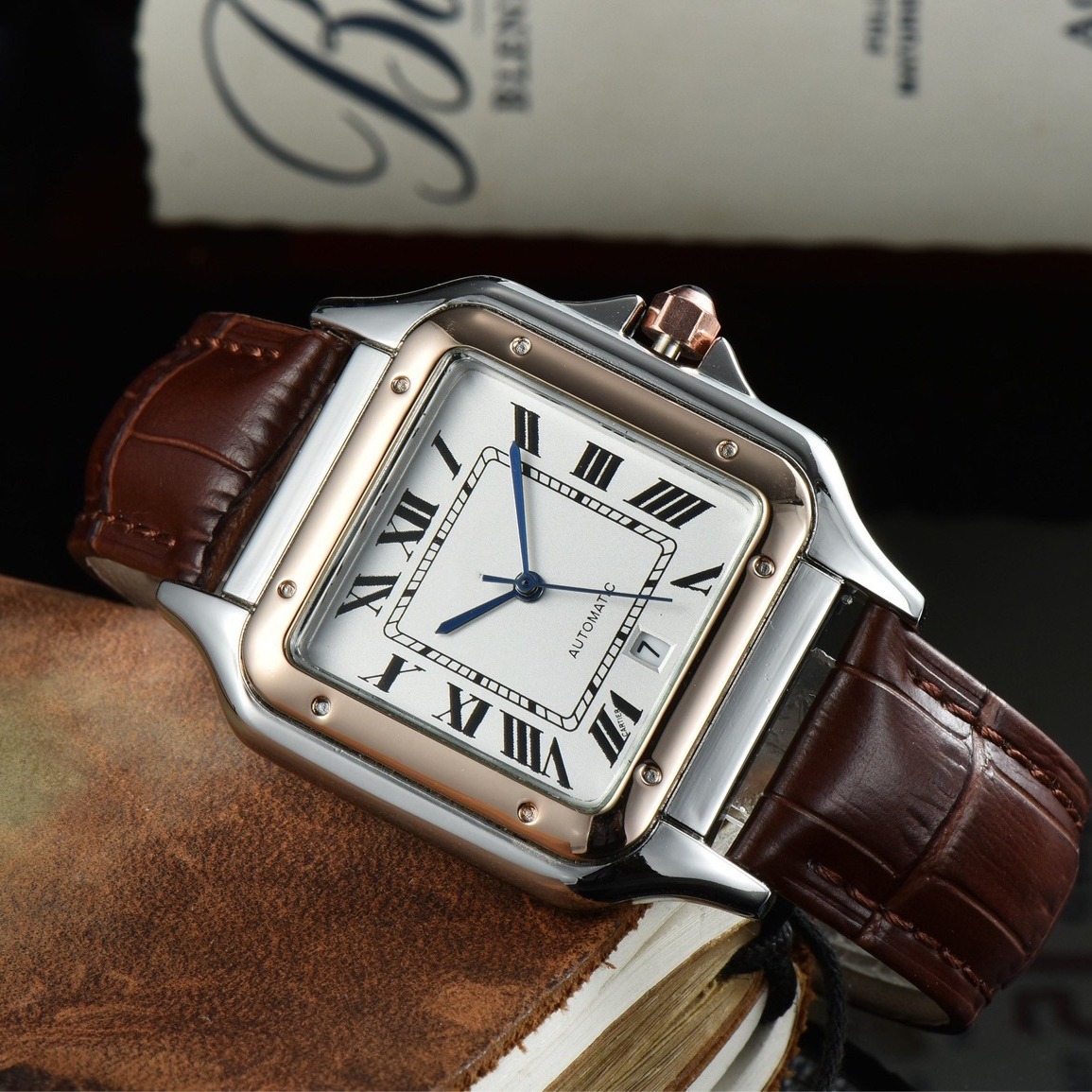 Foreign trade wish AliExpress Amazon Hot sale business men's belt watch factory direct sales one piece can be shipped - Image 3