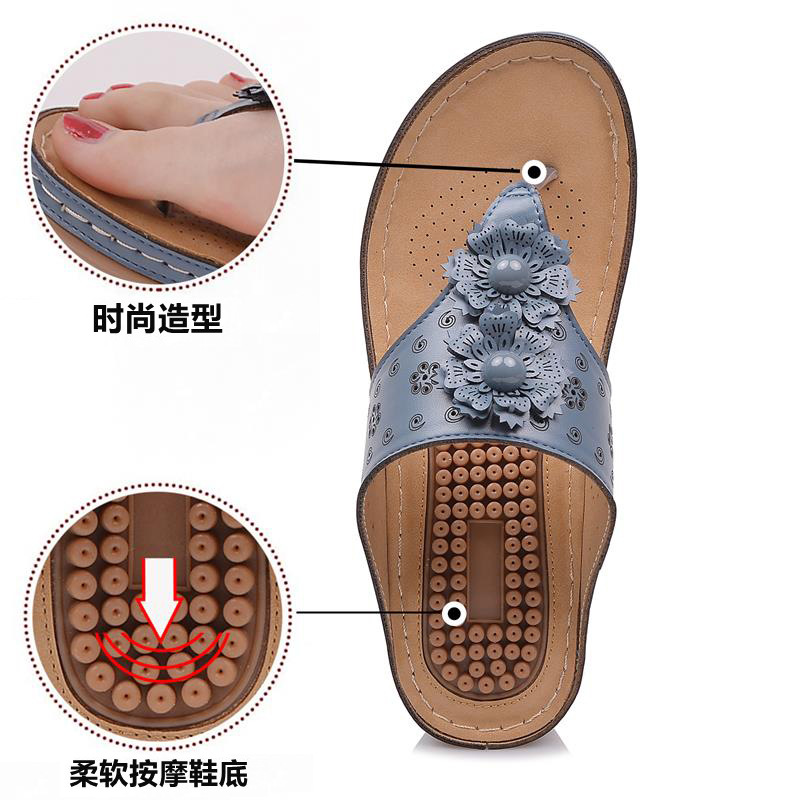 European and American flip-flops women's non-slip outerwear new summer fashion casual wedge heel thick-soled beach sandals - Image 7