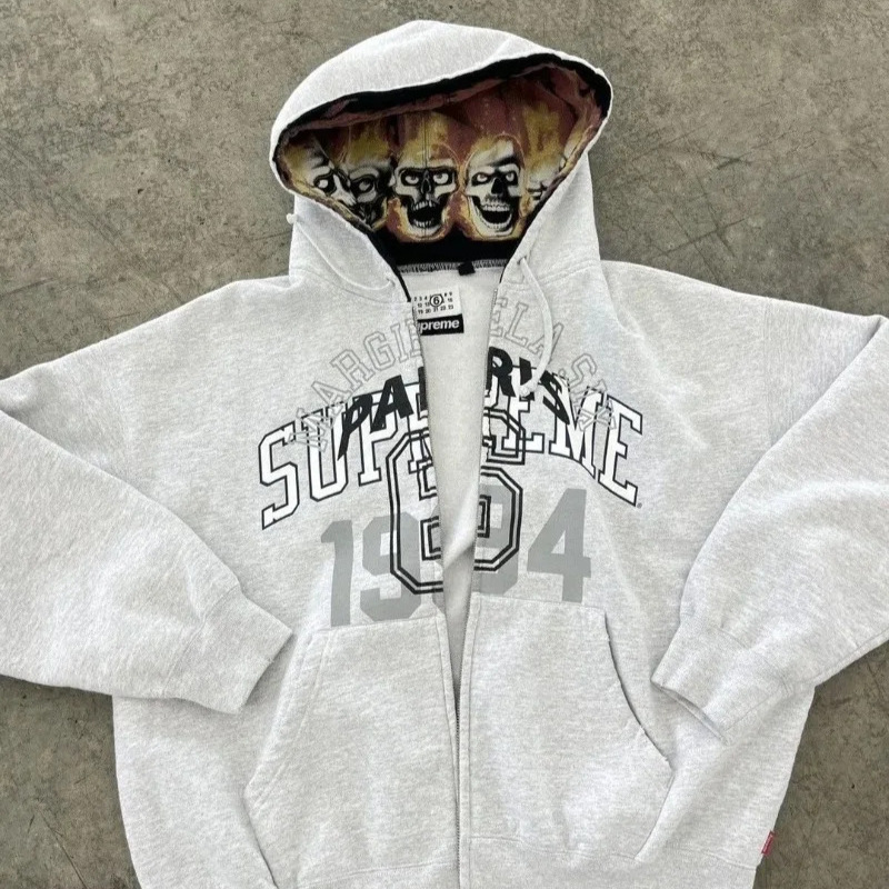 2024 New Style Zipper Cardigan, Cross-border 1994 English Print, Trendy Boy Hoodie Wholesale