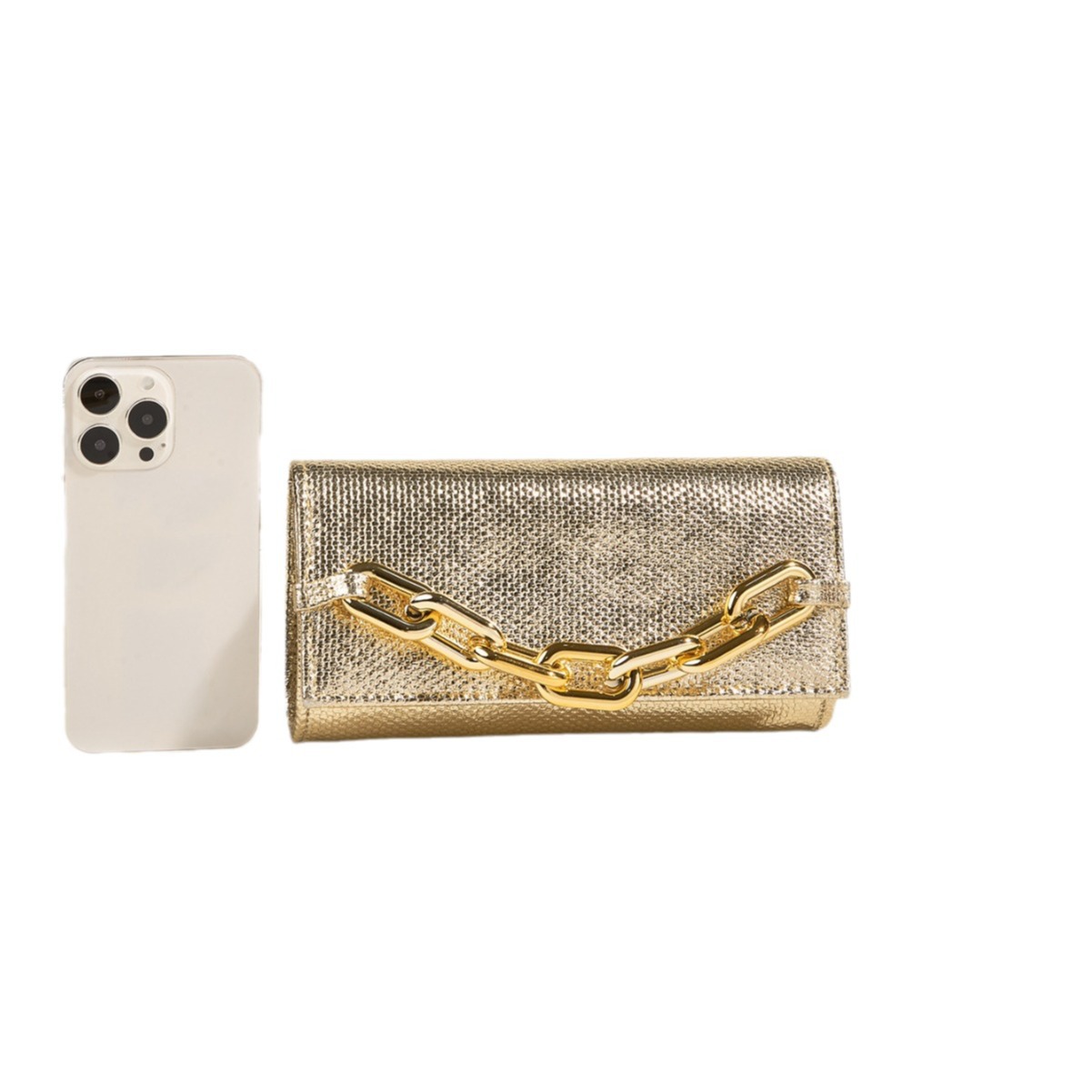 European and American popular evening bag acrylic chain clutch bag gold and silver hot selling hard shell women's bag source factory - Image 6
