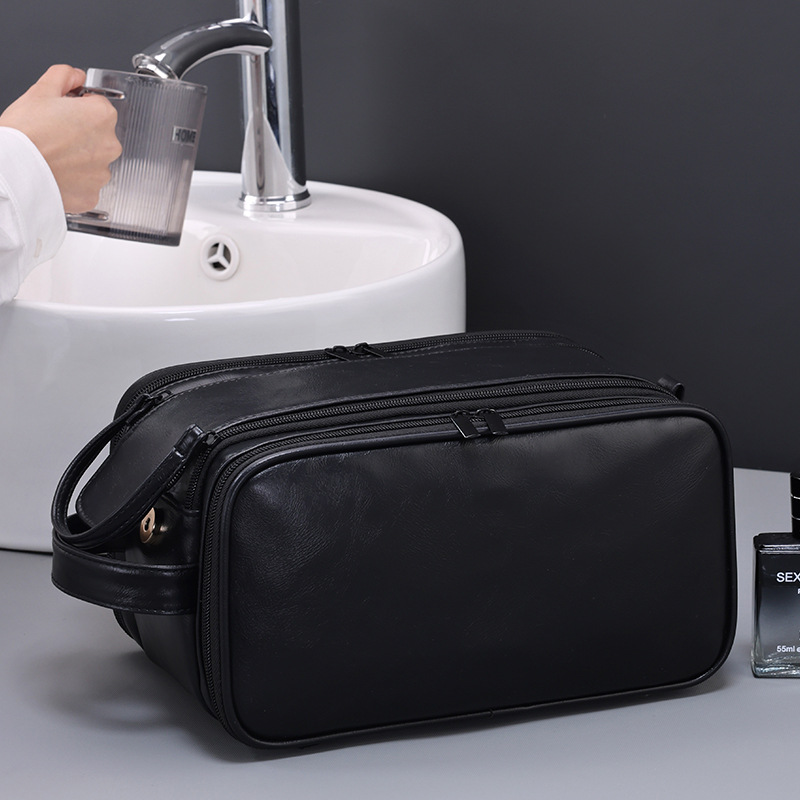 Cross-border, three-opening, multi-purpose business travel toiletry bag, high-end, large-capacity, multi-functional travel portable cosmetic bag/storage bag. - Image 4